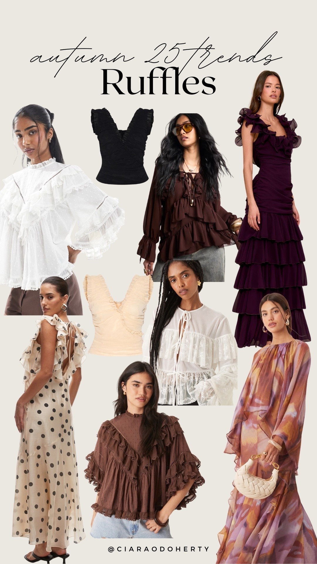 Autumn 25 Trends: ruffles 
Ruffle dresses, ruffle shirts, ruffle dresses


#LTKireland #LTKeurope #LTKautumn