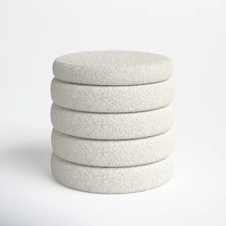 Helene 19" Wide Round Storage Ottoman | Joss & Main | Wayfair North America