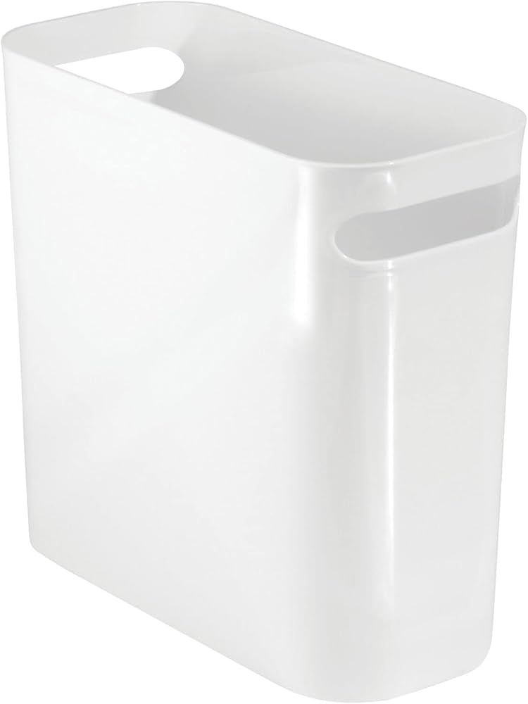 mDesign Plastic Small Trash Can, 1.5 Gallon/5.7-Liter Wastebasket, Narrow Garbage Bin with Handle... | Amazon (US)