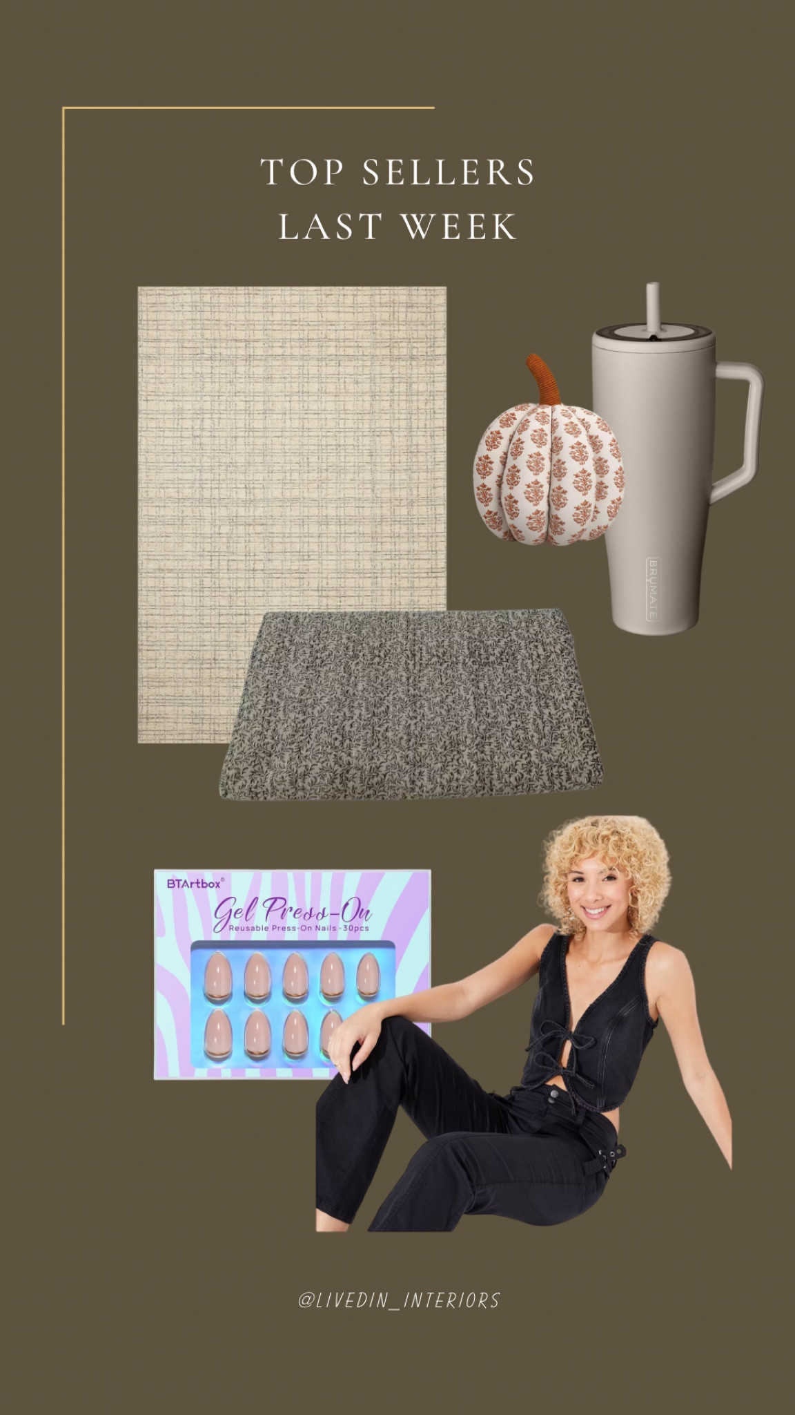 Some of my favorite items the past few weeks. The quilt I am constantly getting questions about and the nails are my go to press ons  every other week!

#LTKFallSale #LTKFindsUnder50 #LTKHalloween