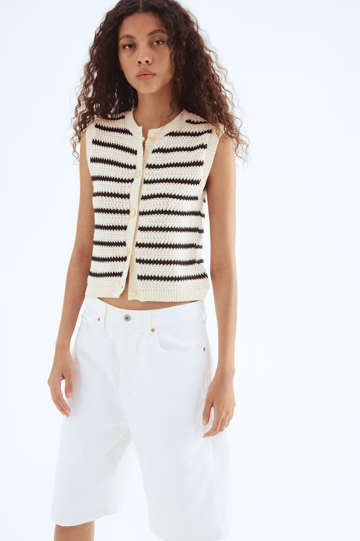 Button-Front Sweater Vest | H&M (US + CA)