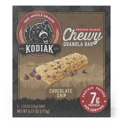 Kodiak Chocolate Chip Chewy Granola Bars - 6.17oz/5ct | Target