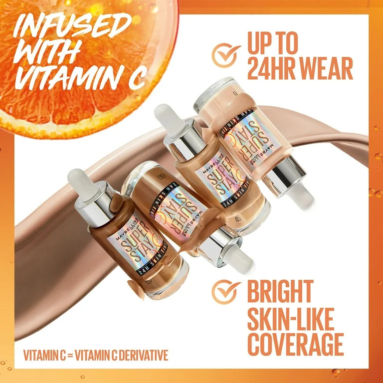 Maybelline Super Stay Super Stay Up to 24HR Skin Tint with Vitamin C, 310, 1 fl oz | Walmart (US)