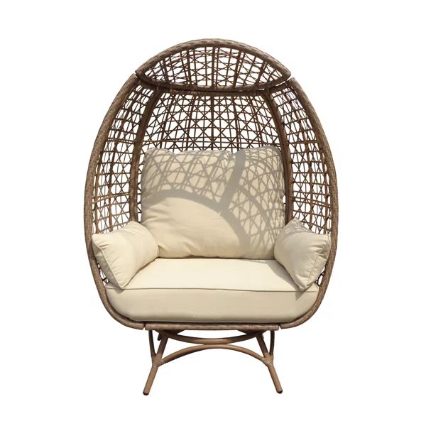 Outdoor Mullings Gliding Wicker/Rattan Chair with Cushions | Wayfair North America