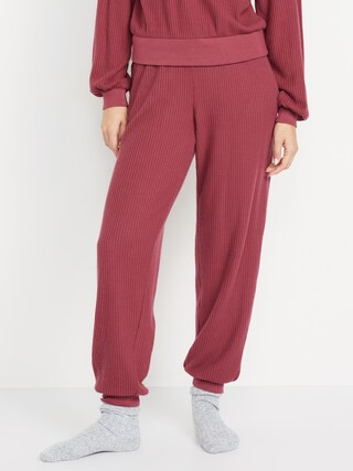 High-Waisted Waffle Lounge Joggers | Old Navy (US)