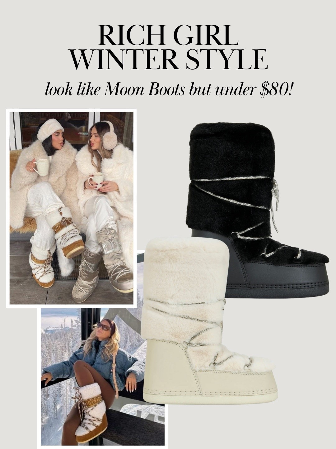 Moon boots look for less

#LTKSeasonal #LTKTravel