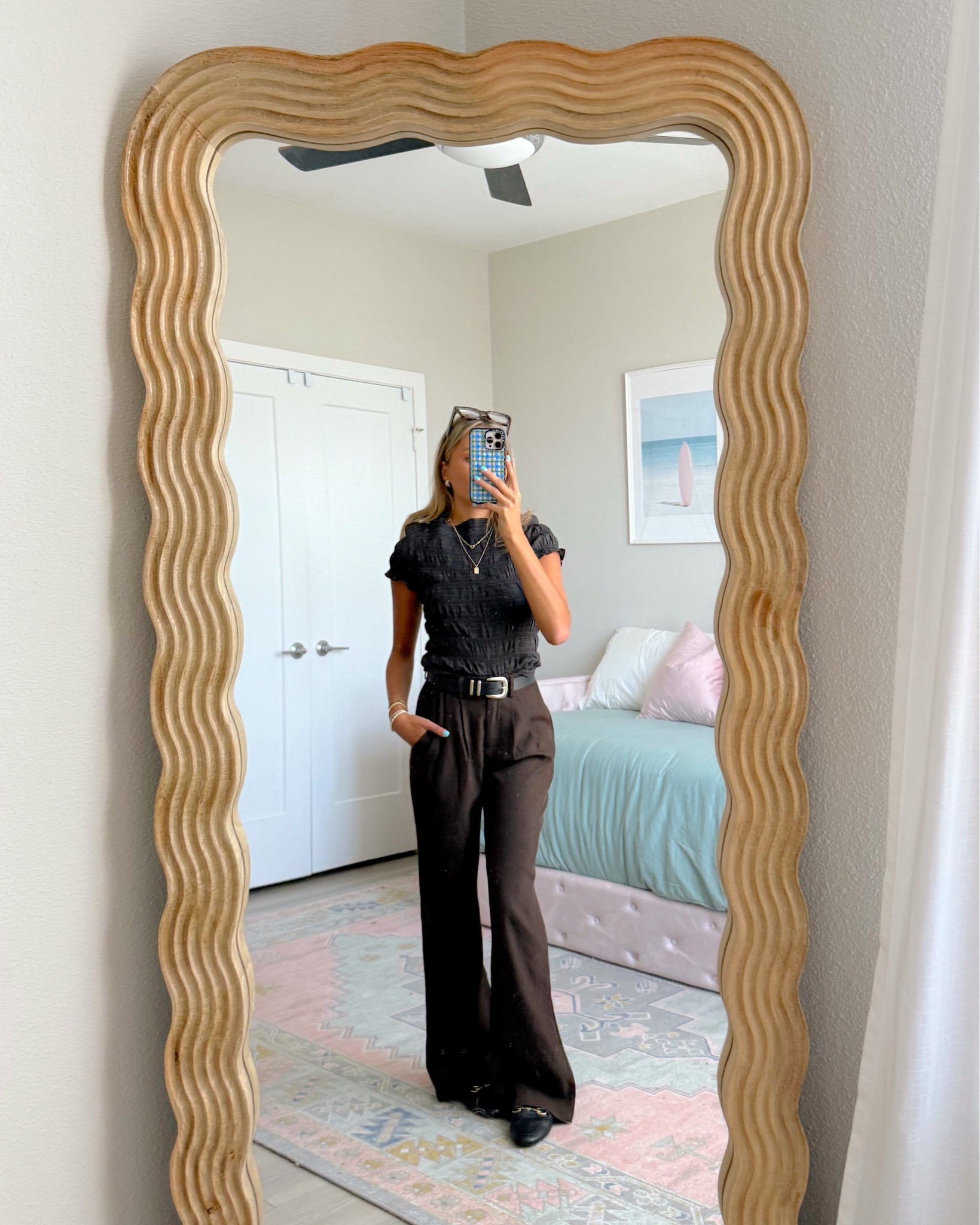 Business Casual outfit from Nordstrom! Wearing a US 2 in top and trouser pants. 🤎 @nordstrom #nordstrompartner 