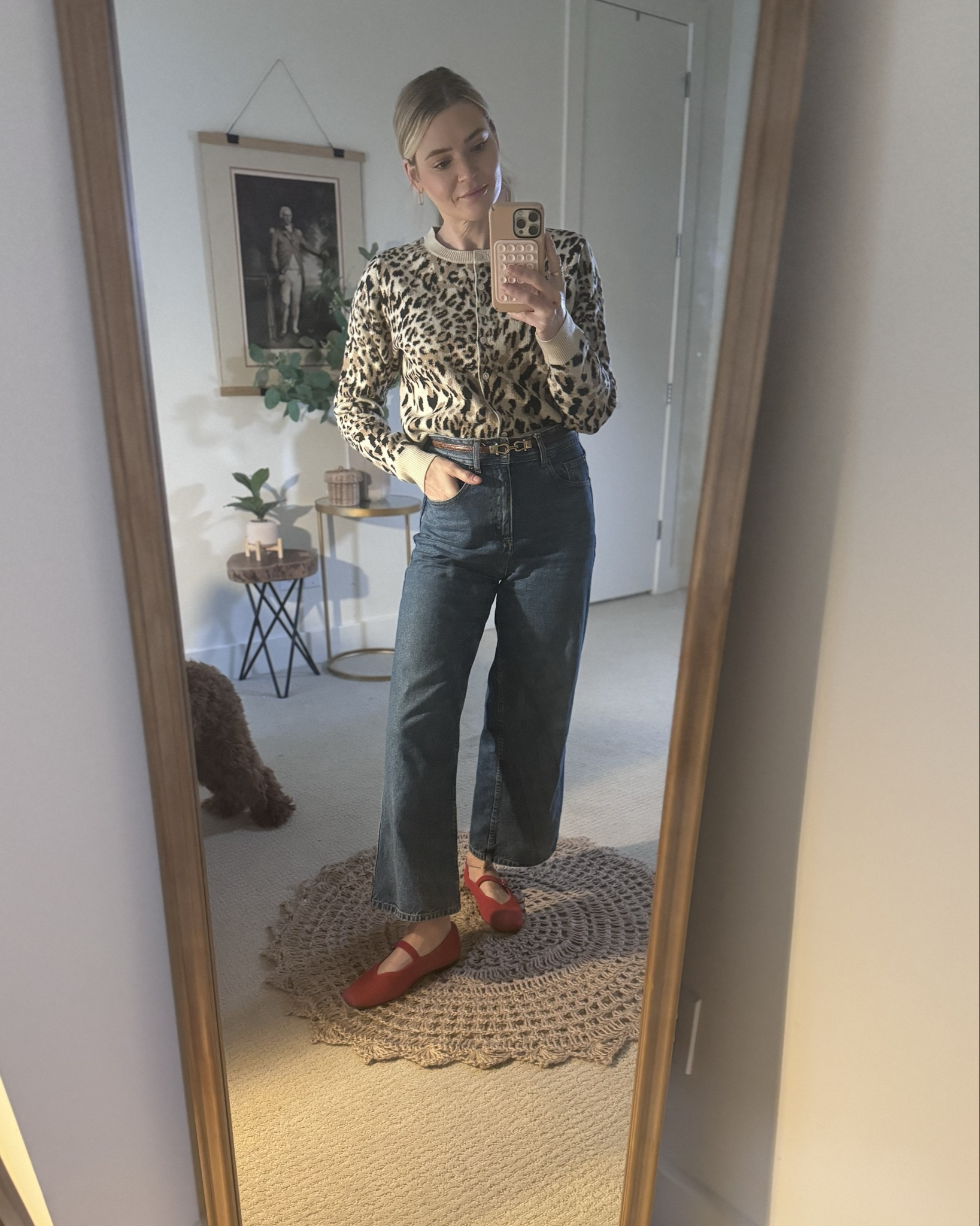 Leopard print and red flats—because sometimes it’s about channeling a little wild side with a pop of color. 🐆❤️ Currently living in these high-waisted jeans for that effortless throwback vibe. Minimal effort, maximum impact. #CasualChic #LeopardLover #RedShoeDiaries

#LTKFindsUnder50 #LTKFallSale #LTKFindsUnder100