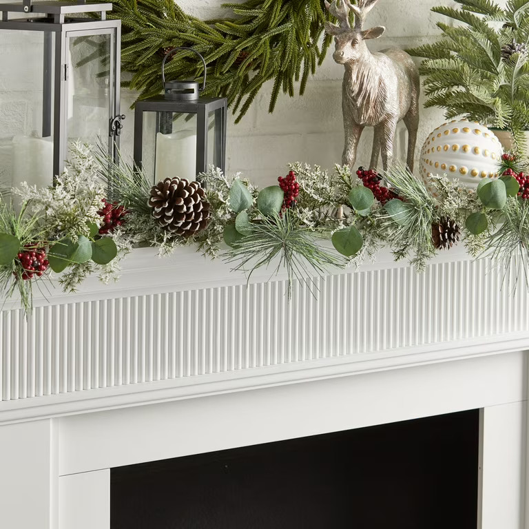 Holiday Time Natural Pinecone Christmas Garland, 9 Foot | Walmart (US)