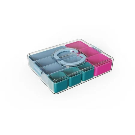 Pen+Gear Teacher Tackle Box with Multiple Compartments, Pink and Blue | Walmart (US)