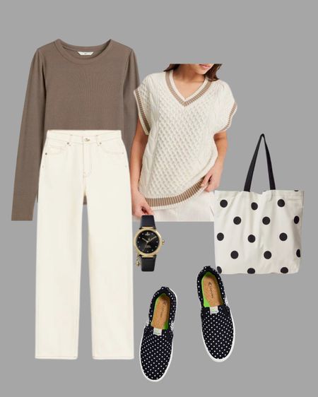 Modest chic school outfit to look stylish all the time. Simple school outfit ideas wit brown and white theme fit.

#LTKstyletip #LTKunder100 #LTKBacktoSchool