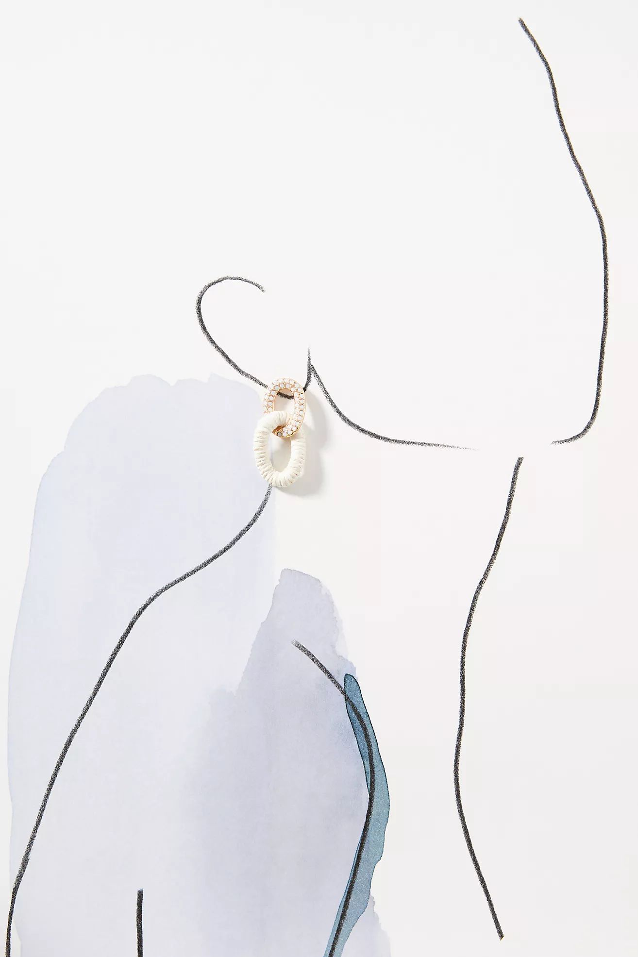 Threaded Pavé Link Drop Earrings | Anthropologie (US)