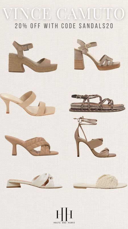 Vince Camuto sandal sale 20% off with code sandals20