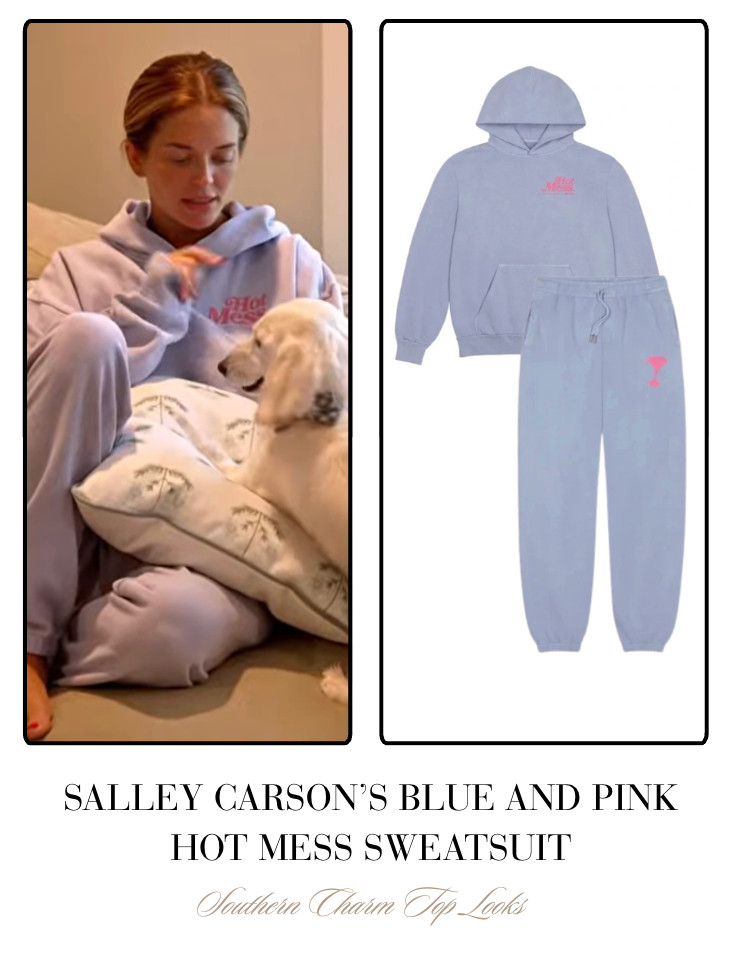 Salley Carson's Blue and Pink Hot Mess Sweatsuit 

 