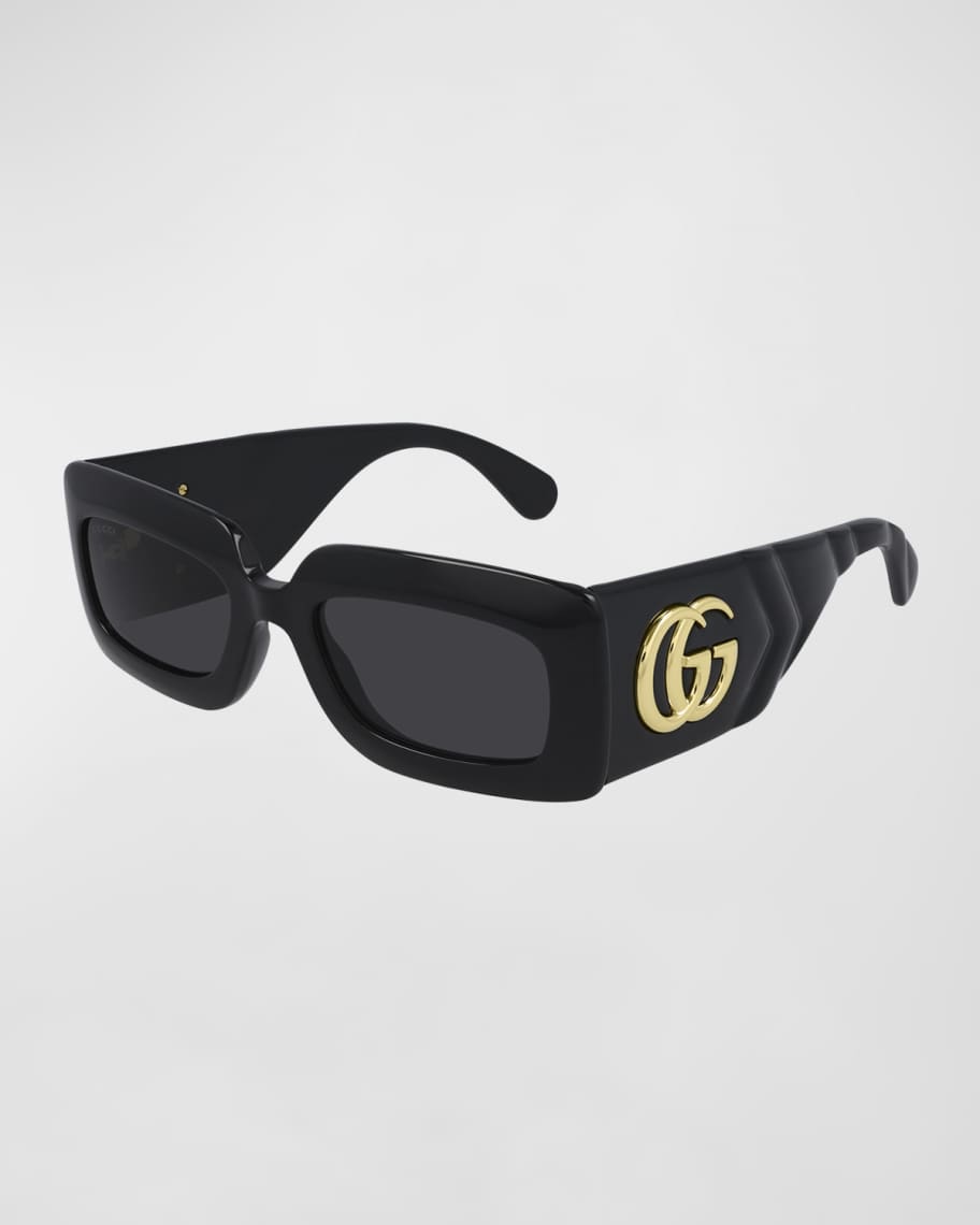 Oversized Rectangular Acetate Sunglasses | Neiman Marcus