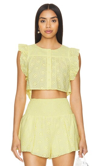 Carlotta Top in Butter Yellow | Revolve Clothing (Global)