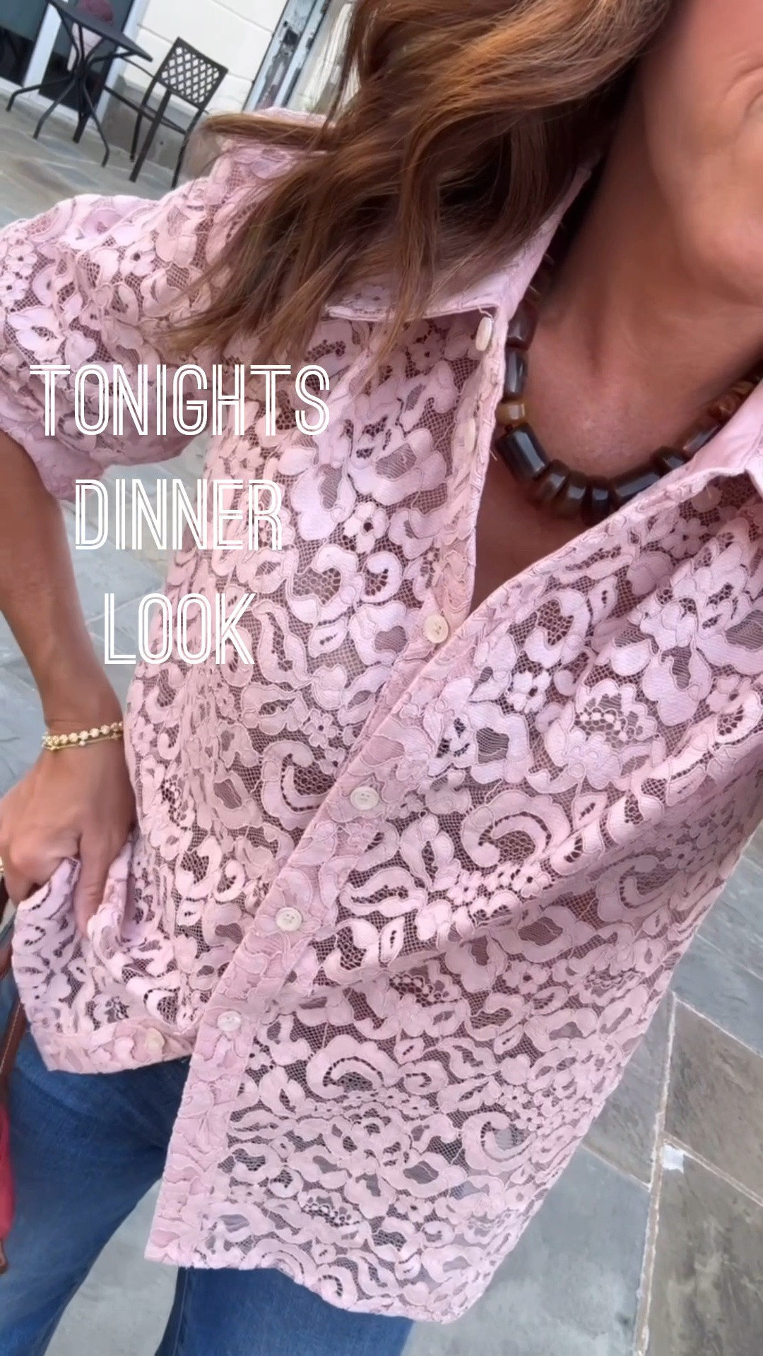 Little pink lace blouse for dinner out tonight. 
Size S

#LTKootd #LTKSeasonal #LTKOver40
