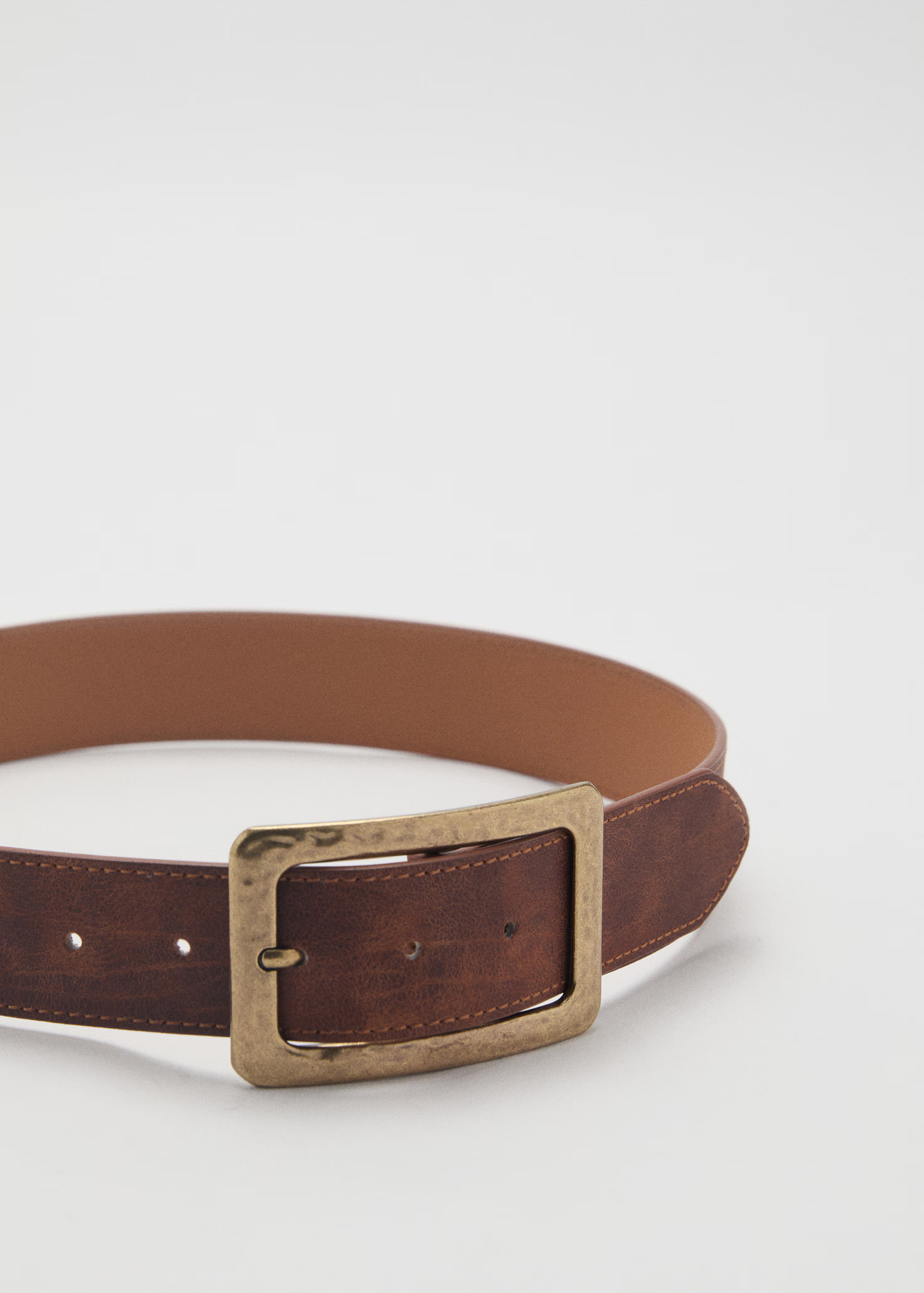 Textured square buckle belt - Women | MANGO USA | Mango (US/MX/AU)