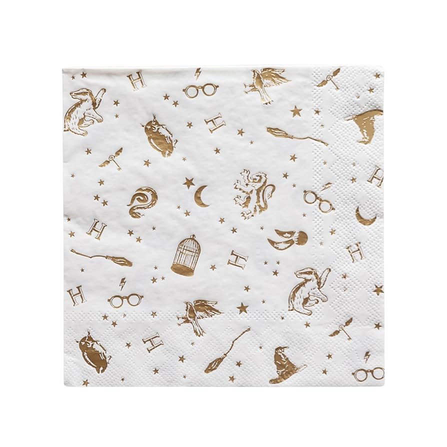 Harry Potter Paper Napkins - Hogwarts House Large Paper Napkins | Harry Potter Party Supplies | T... | Amazon (US)