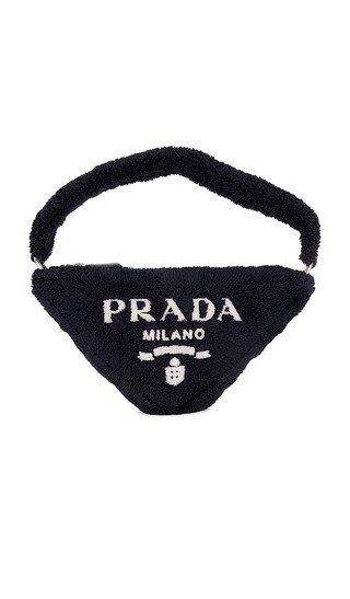 Prada Terry Triangle Handbag in Black | Revolve Clothing (Global)