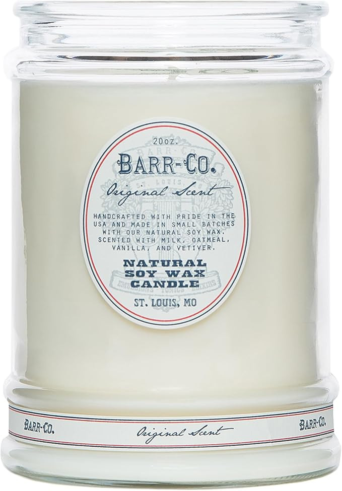 Barr-Co. Original Scent Glass Tumbler Candle, Creamy Vanilla Scent, 120-Hour Long Burning Soy Wax... | Amazon (US)