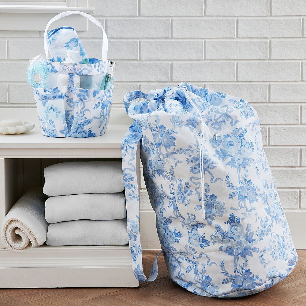 LoveShackFancy Shower Caddy & Laundry Bag - Blue | Pottery Barn Teen