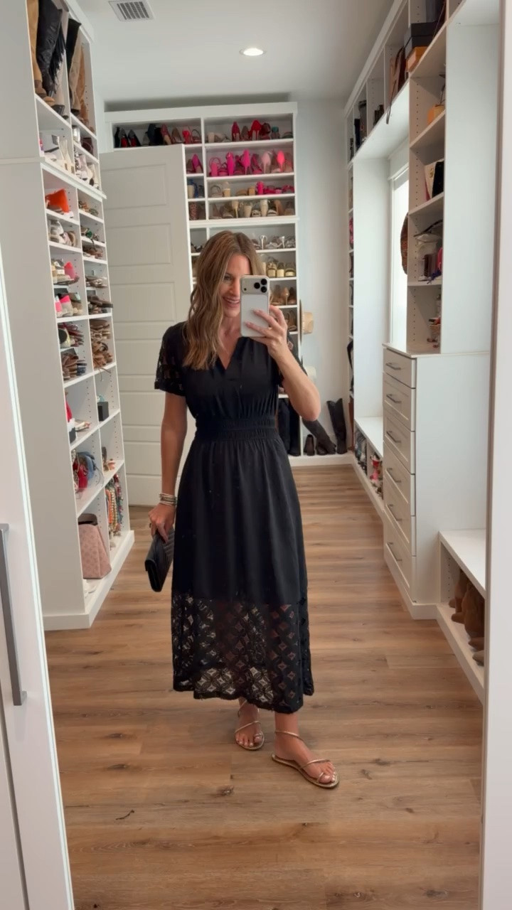 In a small dress, clutch, sandals and accessories - fits tts.

#LTKootd #LTKgrwm #LTKSeasonal