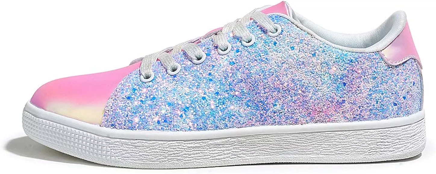 LUCKY STEP Glitter Sneakers Lace up curated on LTK