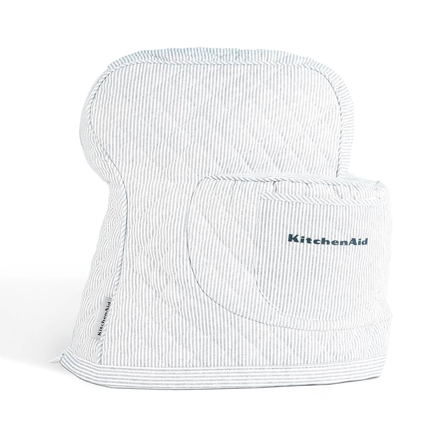 KITCHENAID Fitted Tilt-Head Stand Mixer Cover with Storage Pocket, Quilted 100% Cotton,14.4"x18"x... | Amazon (US)
