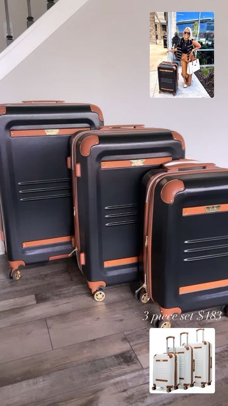We got to take this new luggage for a spin!!! I love the the looks and functionality!!! I’m thinking of giving this set to Chris and buying the white set for myself so we have his and hers luggage when we travel!!! 

#LTKtravel #LTKitbag #LTKstyletip