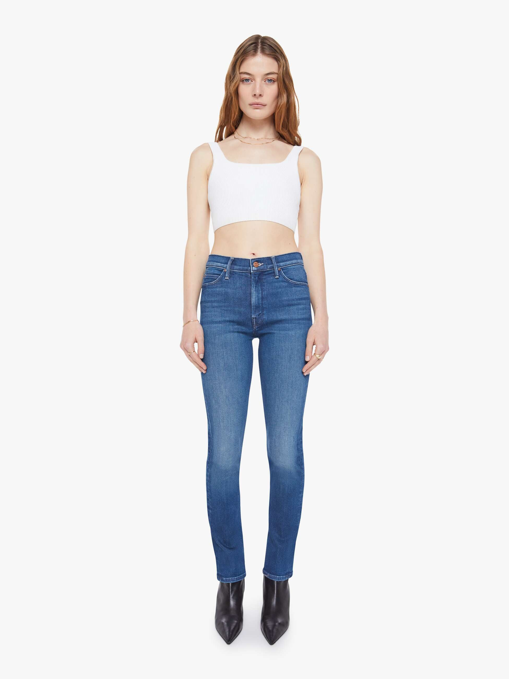 The Mid Rise Dazzler Hover - Nip It In The Butt | Mother Denim