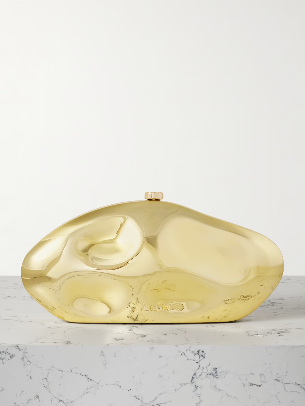 Cult Gaia - Caldera Metallic Acrylic Clutch - Gold | NET-A-PORTER (UK & EU)