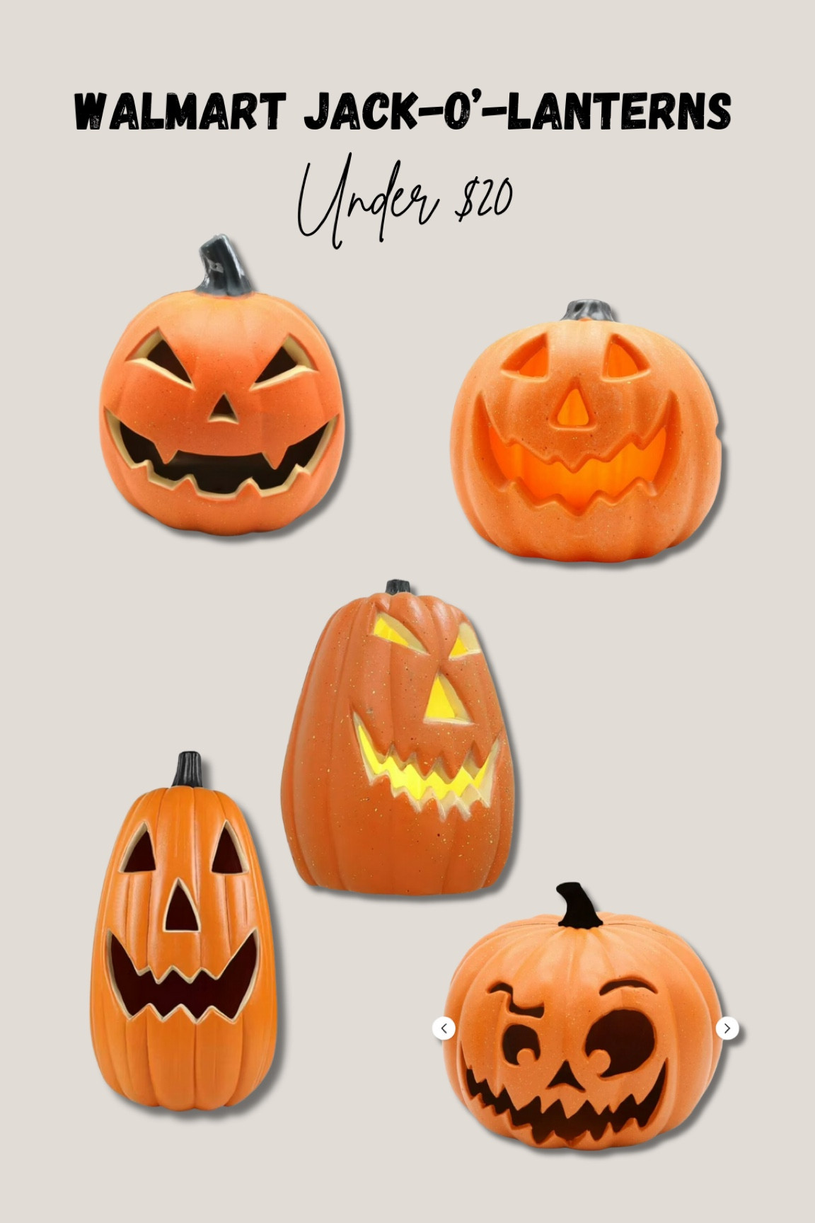 Walmart jack-o’-lanterns under $20! Using for my Pottery Barn terracotta pumpkins DIY 🎃

#LTKHome #LTKFindsUnder50 #LTKFindsUnder100