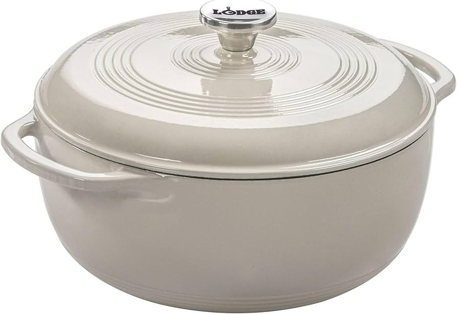 Lodge Essential Enamel Cast Iron Dutch Oven 6 Quarts - Perfect for Bread Baking, Braising, Marina... | Amazon (US)