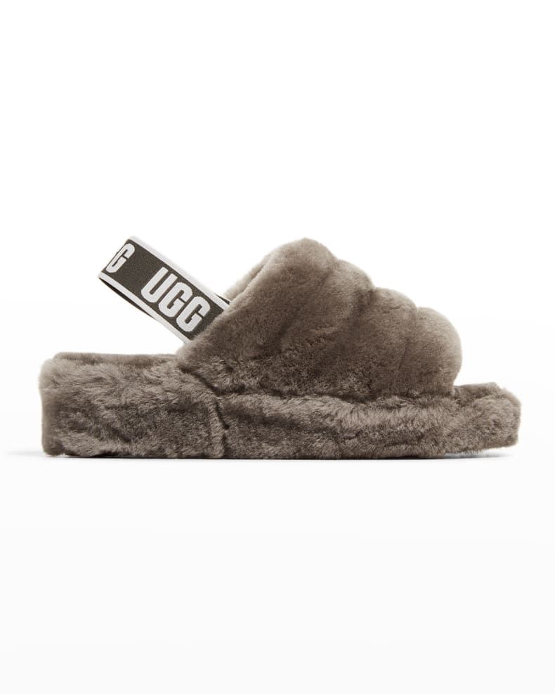 UGG Fluff Yeah Shearling Sandal Slippers | Neiman Marcus