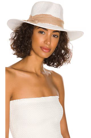 Nikki Beach Shea Hat in White & Taupe from Revolve.com | Revolve Clothing (Global)