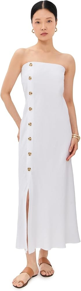 LE BOP Women's Strapless Button Maxi Dress | Amazon (US)