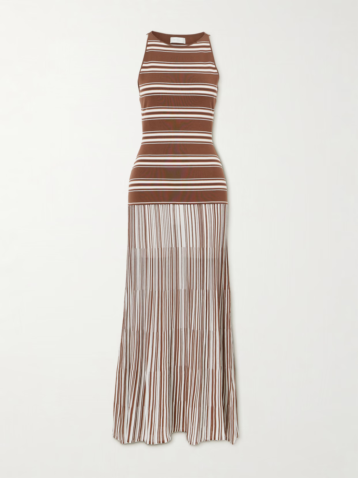 Faithfull - Tore Striped Ribbed Stretch-cotton Jersey Maxi Dress - Brown | NET-A-PORTER (US)