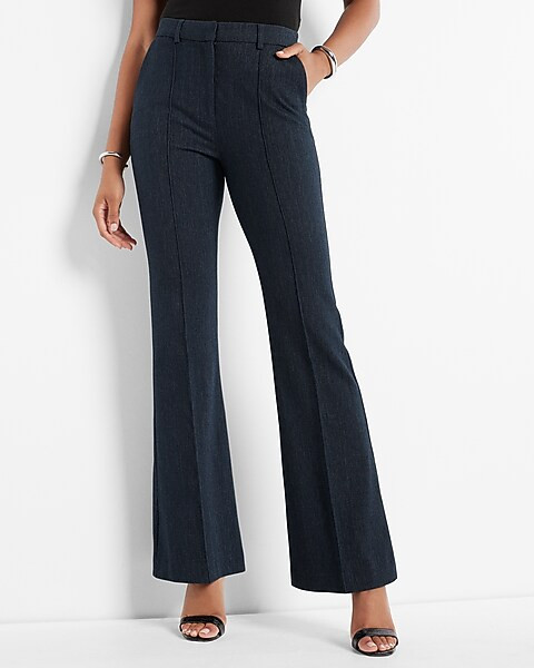 Editor Super High Waisted Twill Flare Pant | Express