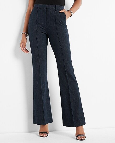 Editor Super High Waisted Twill Flare Pant | Express