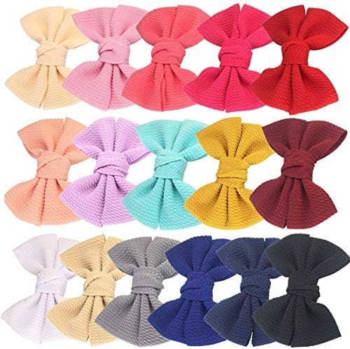 16pcs Baby Girl's Hair Bows Clips 4 inch Fabric Bows Hair Clips For Toddler Girls Kids Teens Lady... | Amazon (US)