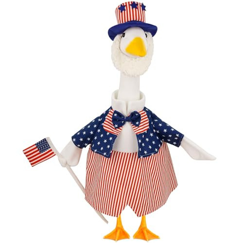 4th of July Porch Goose Outfits Set for 23'' Lawn Goose Clothes Patriotic Yard Goose Costume for 250th Anniversary America Independence US Memorial Day Goose Outfit | Amazon (US)