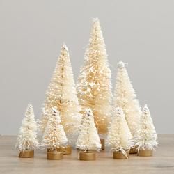 Assorted Frosted Cream Bottle Brush Trees | Walmart (US)