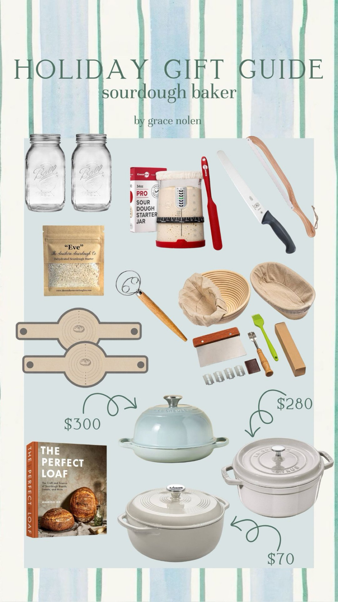 a gift guide featuring the sourdough essentials for the baker or wanna-be baker in your life! get them all of the best tools to start their sourdough journey!

#LTKHome #LTKHoliday #LTKGiftGuide