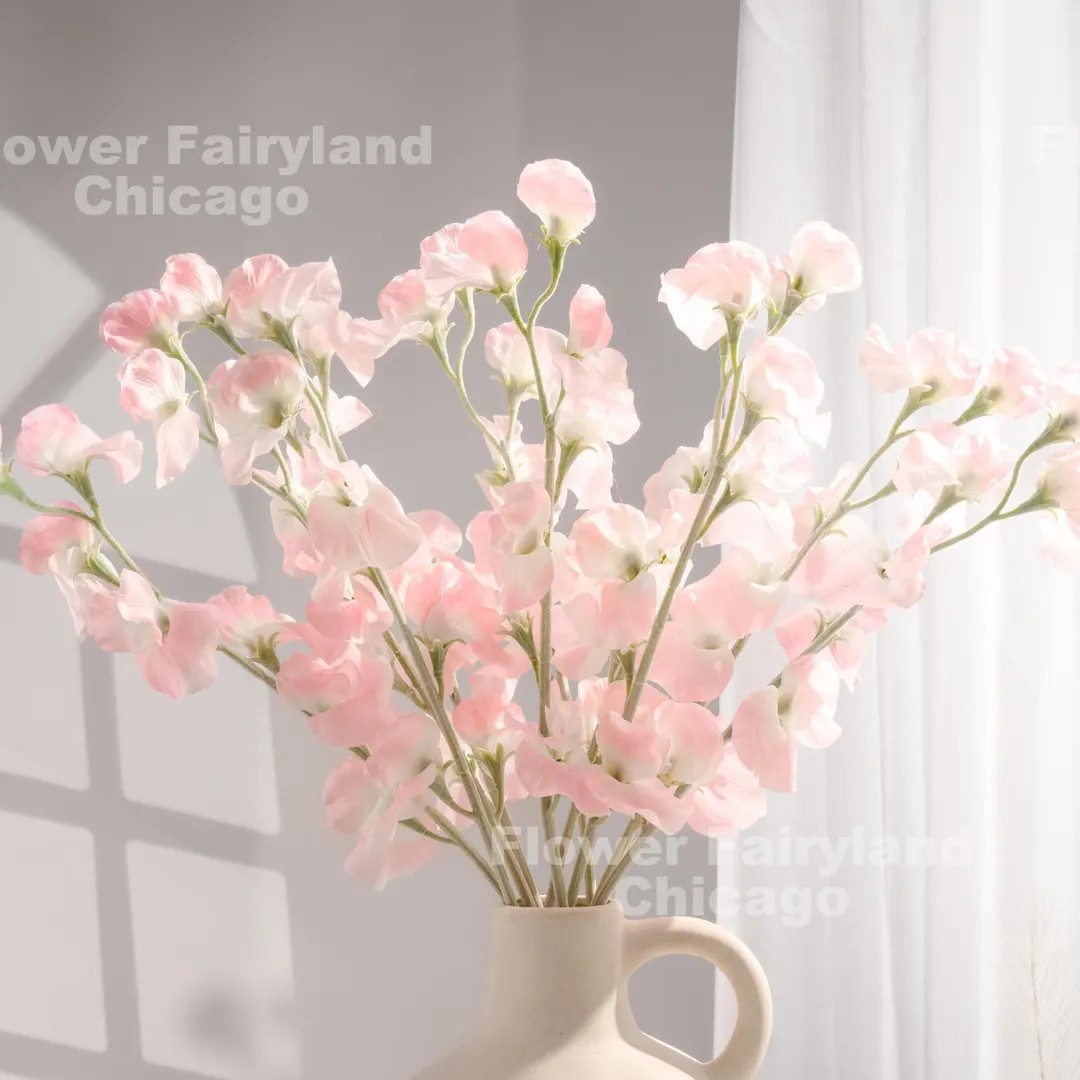 Faux Sweet Pea Stem - Artificial Flower - Light Pink - Etsy | Etsy (US)