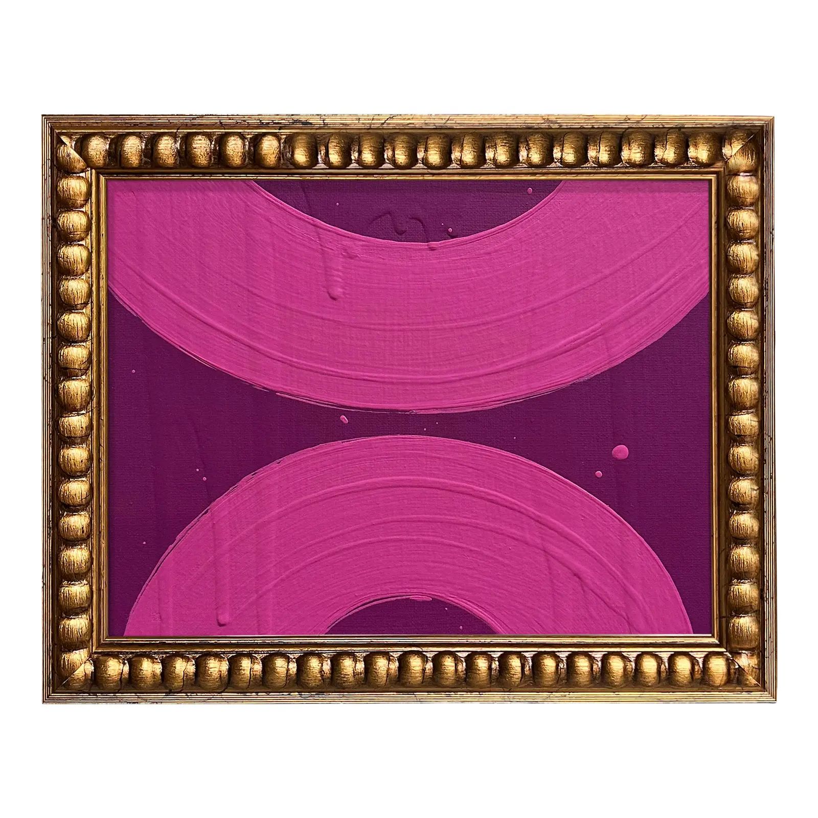 Ron Giusti Mini Wagasa Violet Magenta Acrylic Painting | Chairish