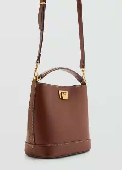 MANGO - Mini shopper bag with metallic detail leather - One size - Women | MANGO (US)