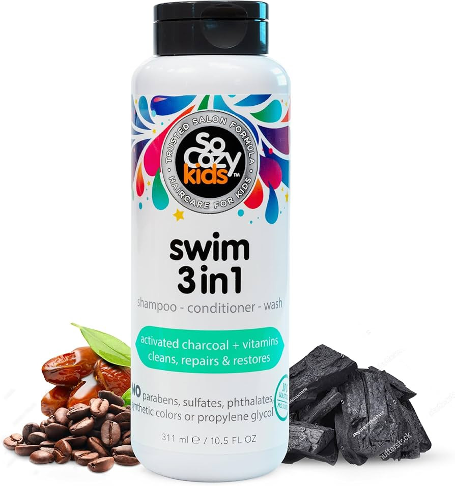 SoCozy Kids Swim 3-in-1 Shampoo, Conditioner & Body Wash - 3-in-1 Combo Pool Shampoo & Conditione... | Amazon (US)