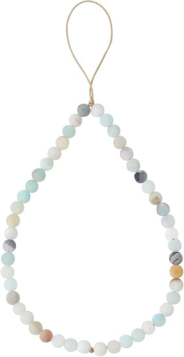 Semi-Precious Gem Stones Beaded Phone Charm Cell Phone Lanyard Wrist Strap Handmade Natural Gemst... | Amazon (US)