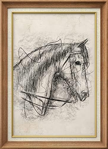 SIGNWIN Premium Frame Art Vintage Retro Stallion Horse Portrait Animals Wilderness Illustrations ... | Amazon (US)